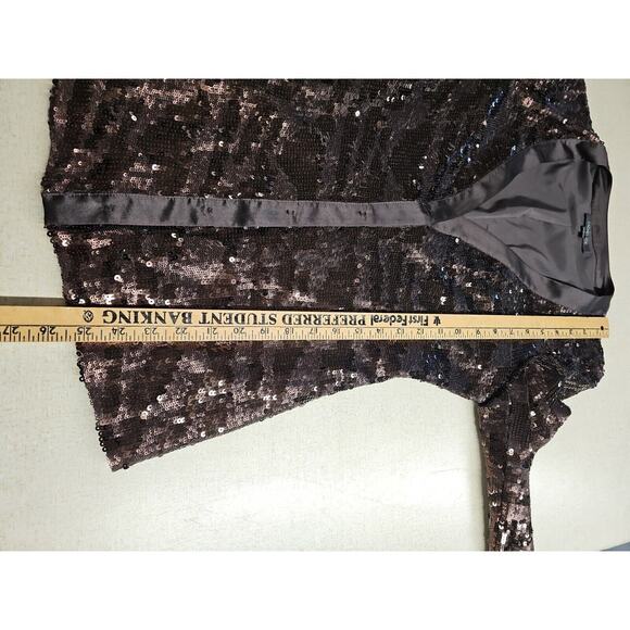 Rachael Zoe Sequin Cardigan Twin Set Jacket Brown All over Sequin Swiftie Eras - Picture 6 of 15